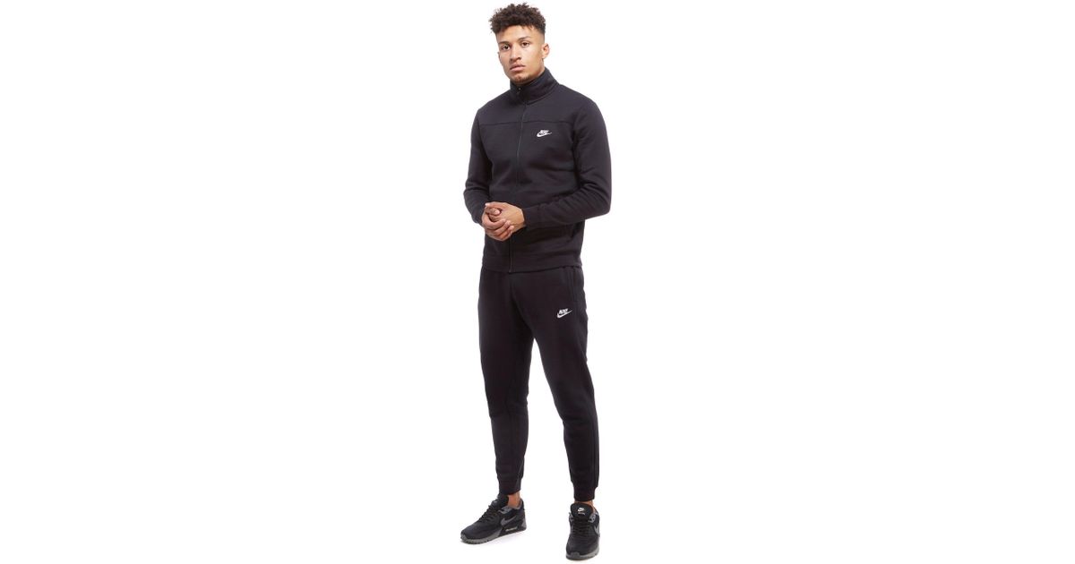 black fleece tracksuit