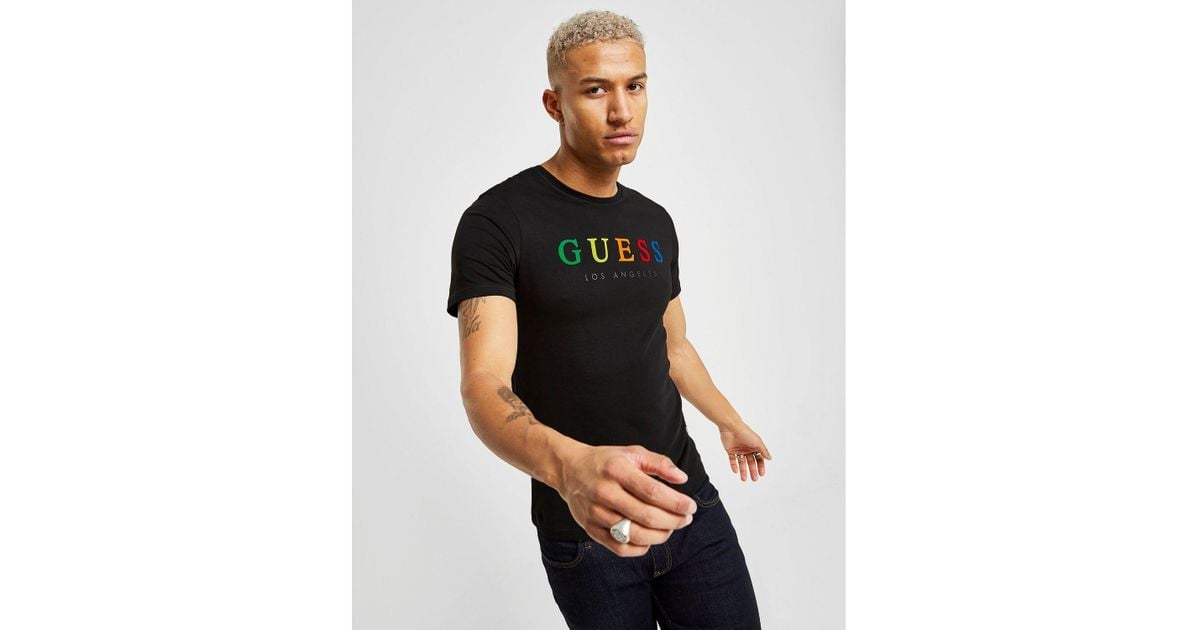 guess jeans rainbow t shirt