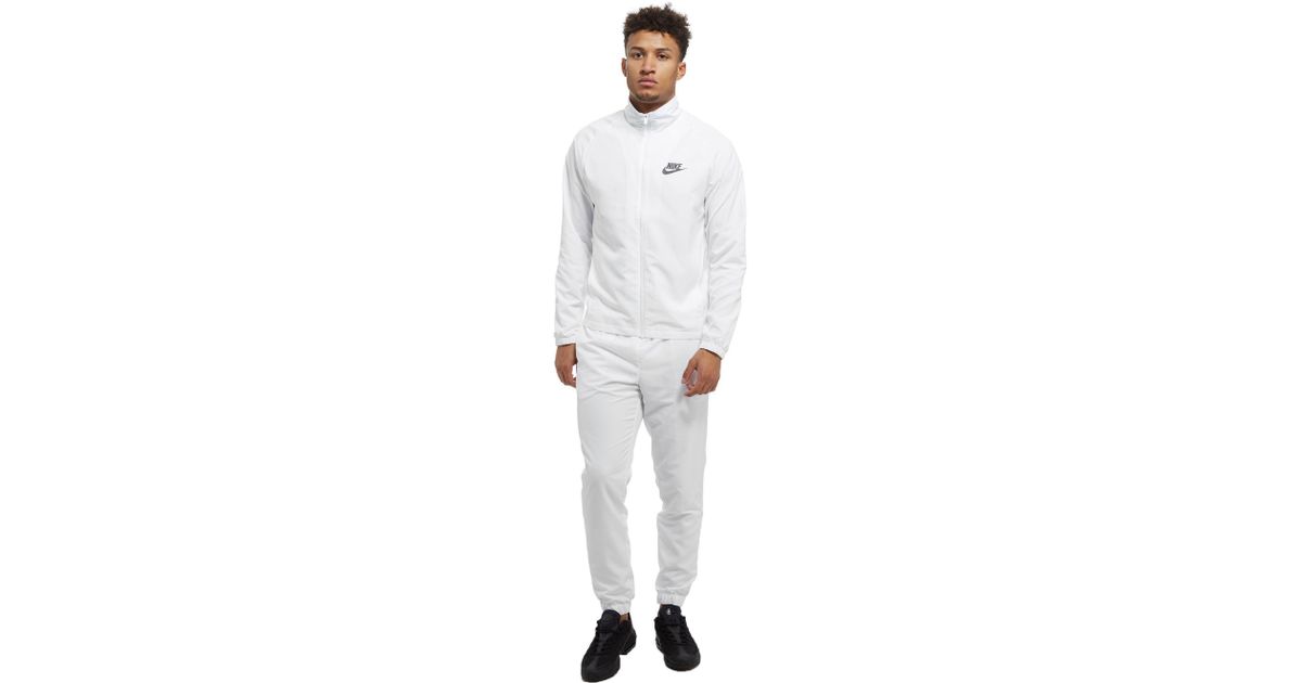 nike white and black tracksuit