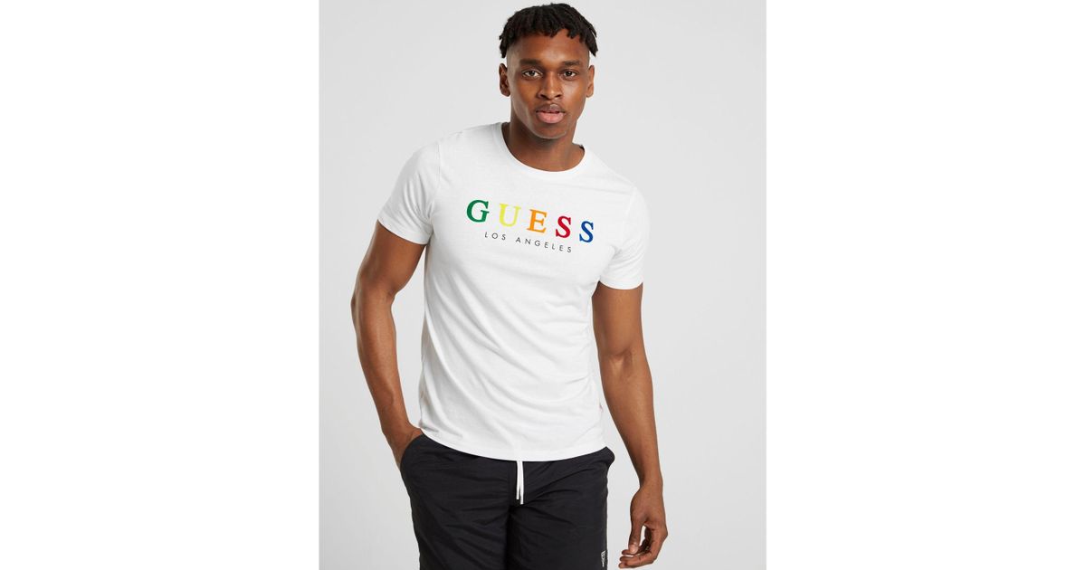 rainbow guess shirt