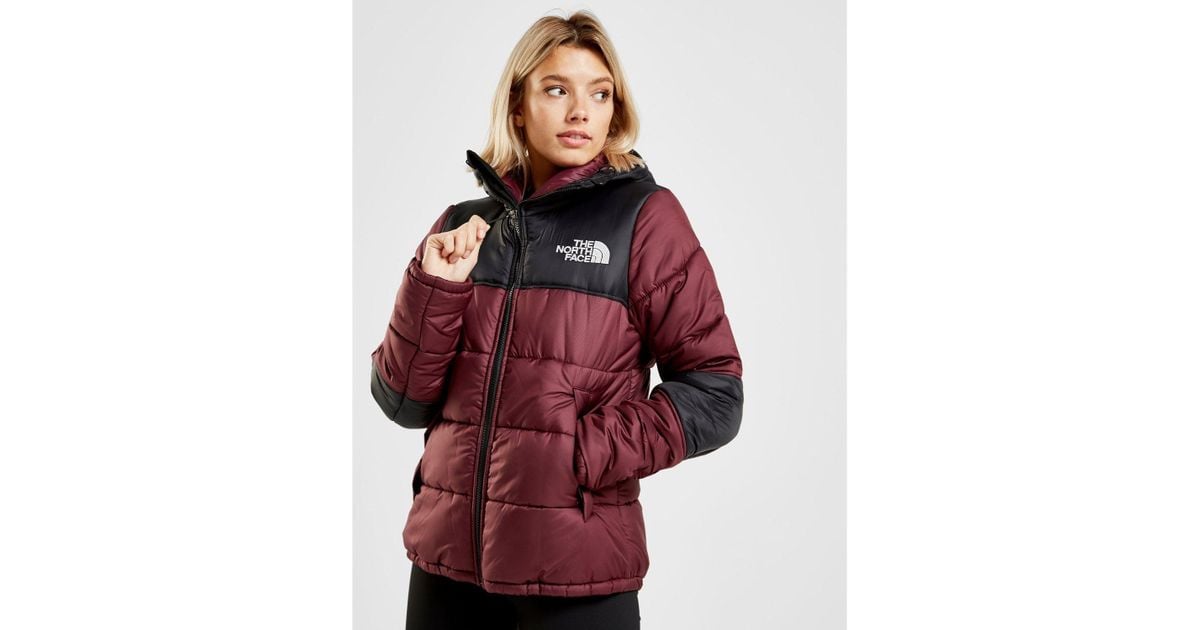 north face burgundy puffer jacket 