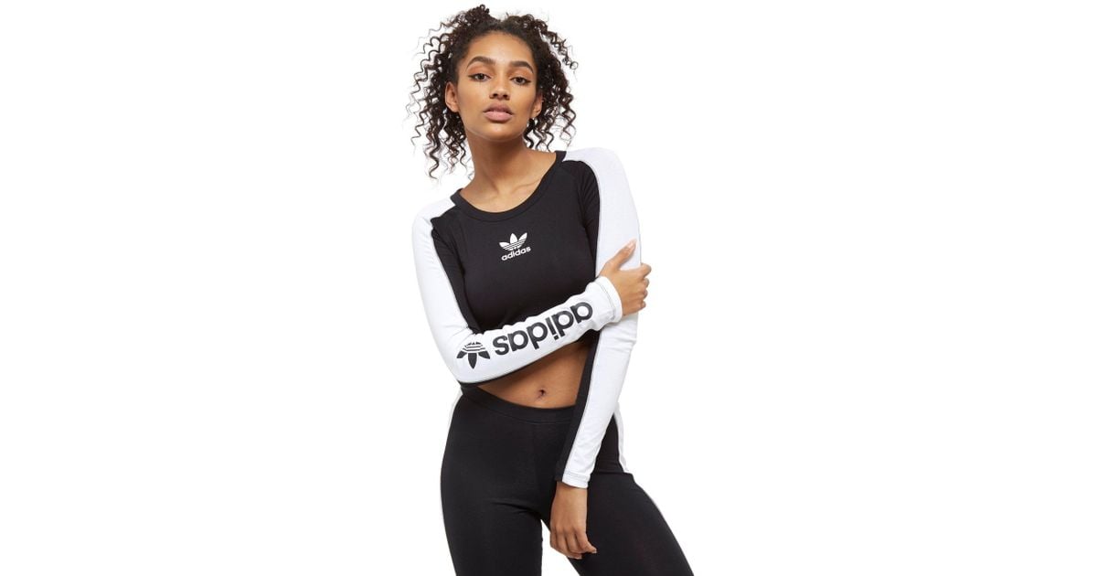 adidas cropped long sleeve top