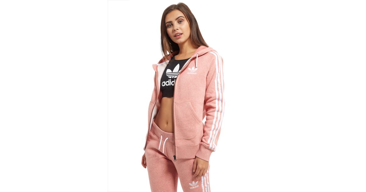 pink adidas zip hoodie
