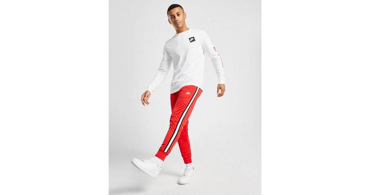nike heritage red track pants