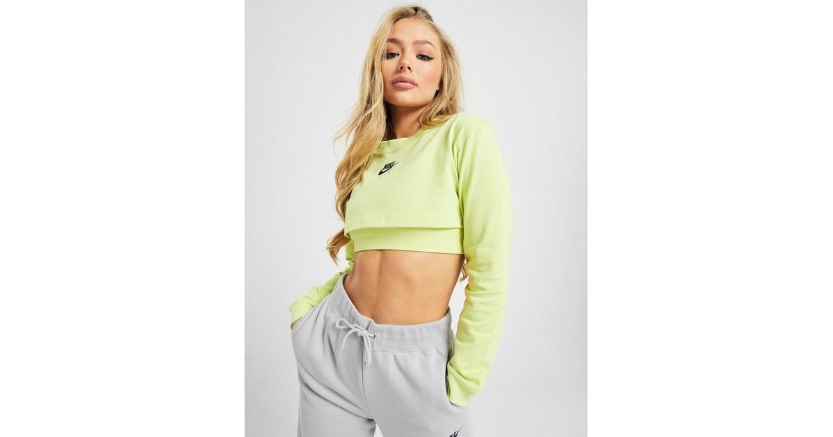 nike air micro long sleeve crop top