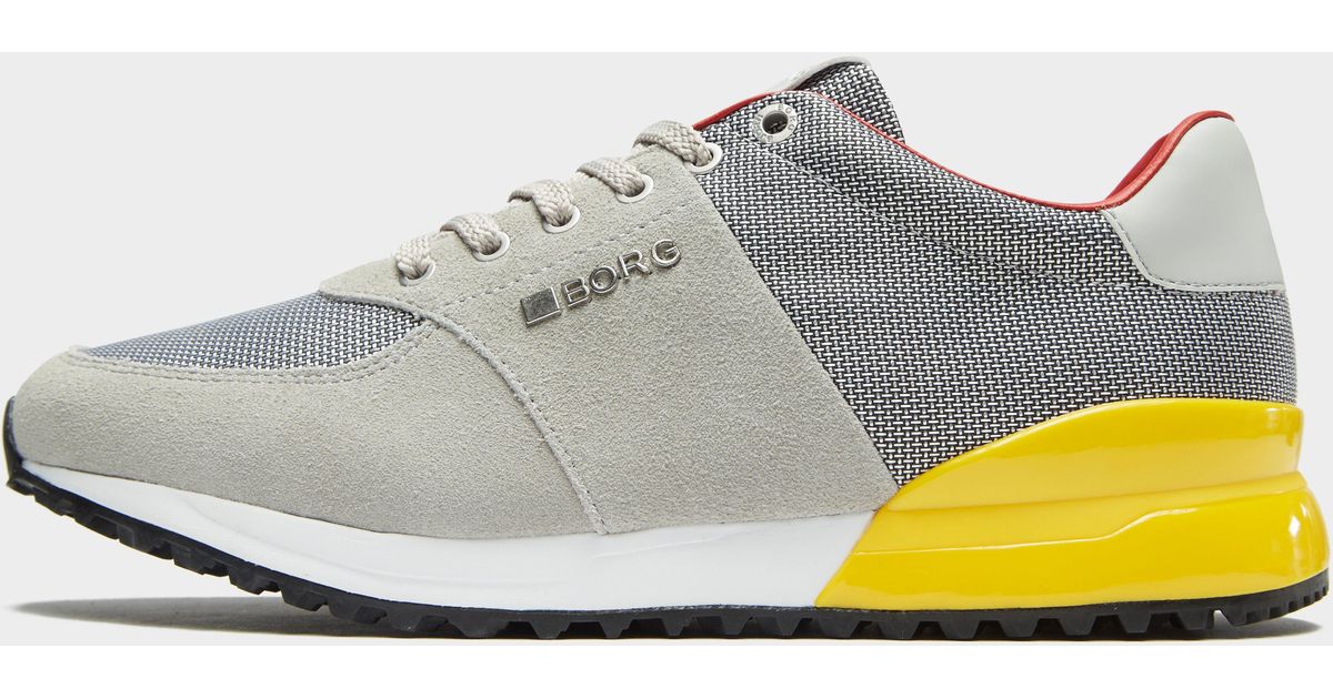 Björn Borg Leather R200 in Grey/Yellow 