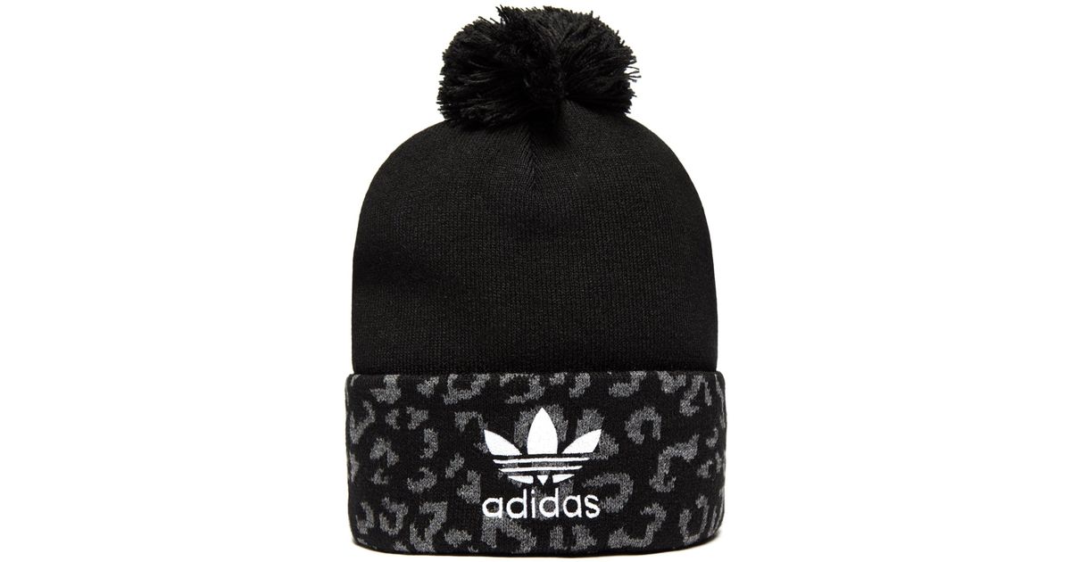 adidas originals pom leopard beanie