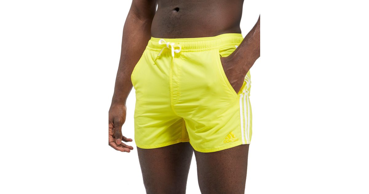 adidas yellow swim shorts