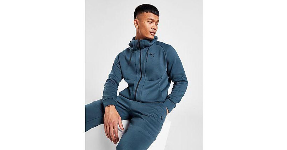 PUMA Tech Full Zip Hoodie in Blue for Men | Lyst UK
