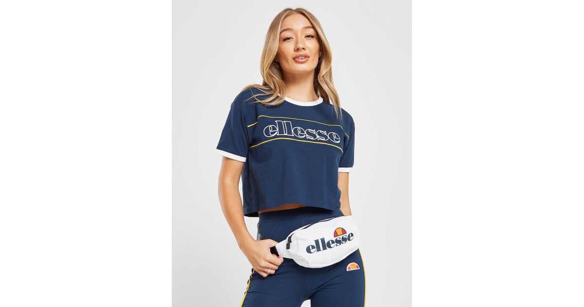 Ellesse Blue Piping Crop T shirt Ellesse Blue Piping Crop T shirt