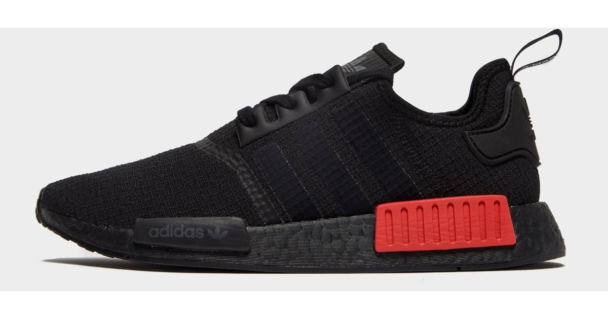nmd r1 ripstop black and red off 53 