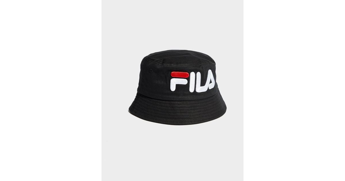 bucket hat fila black