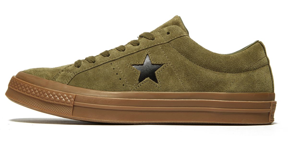green suede one star converse