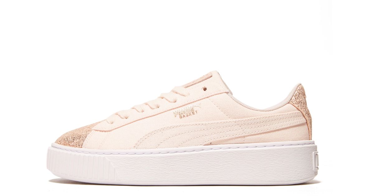 puma basket platform canvas