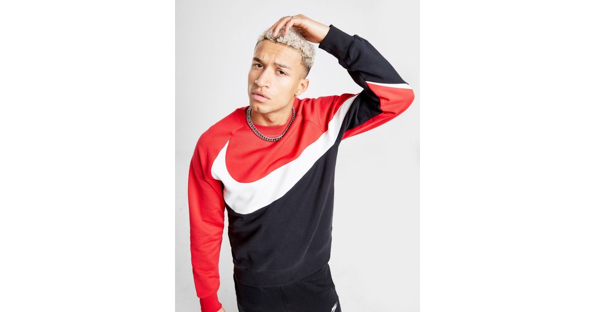 nike red black and white hoodie