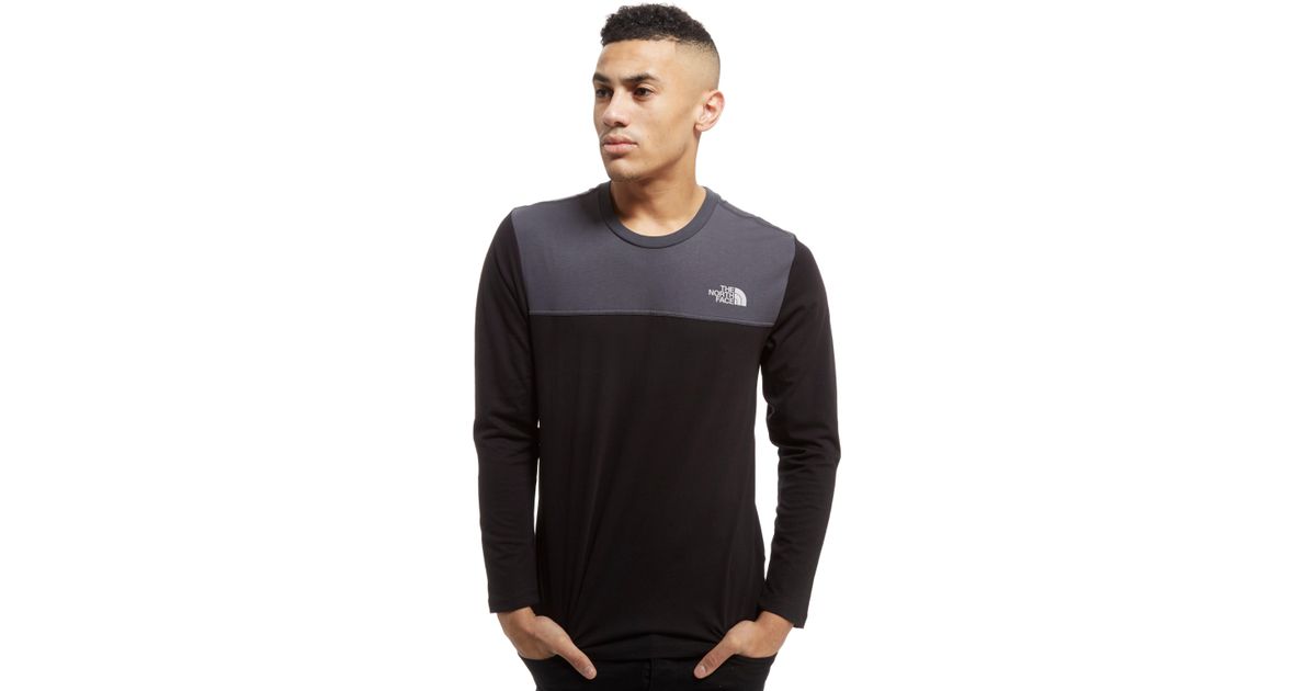 north face colour block t shirt