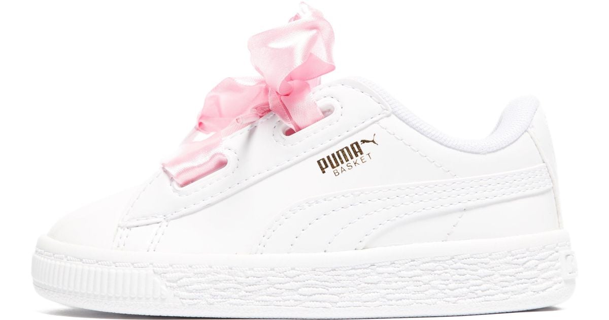 PUMA Leather Basket Heart Infant in 