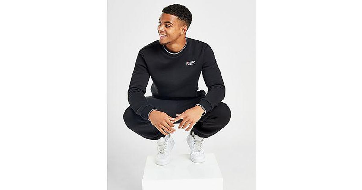 Fila Reid Crew Tracksuit in Black for Men Lyst UK