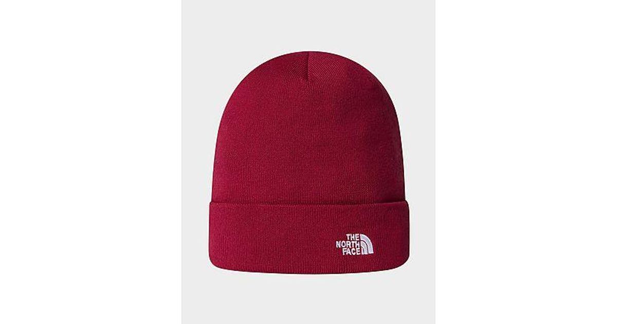 Red north face hat discount