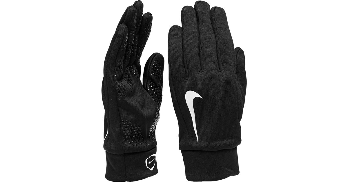 Nike Fleece Hyperwarm Field Player Gloves in Black for Men - Lyst