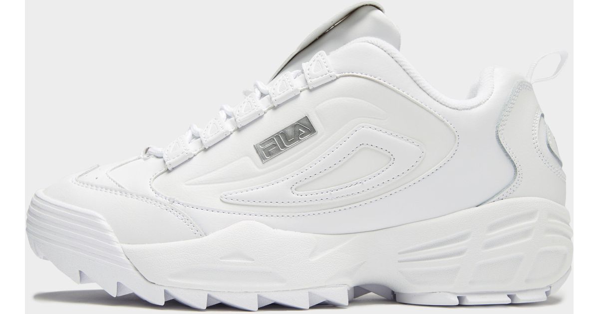 fila disruptor white and silver