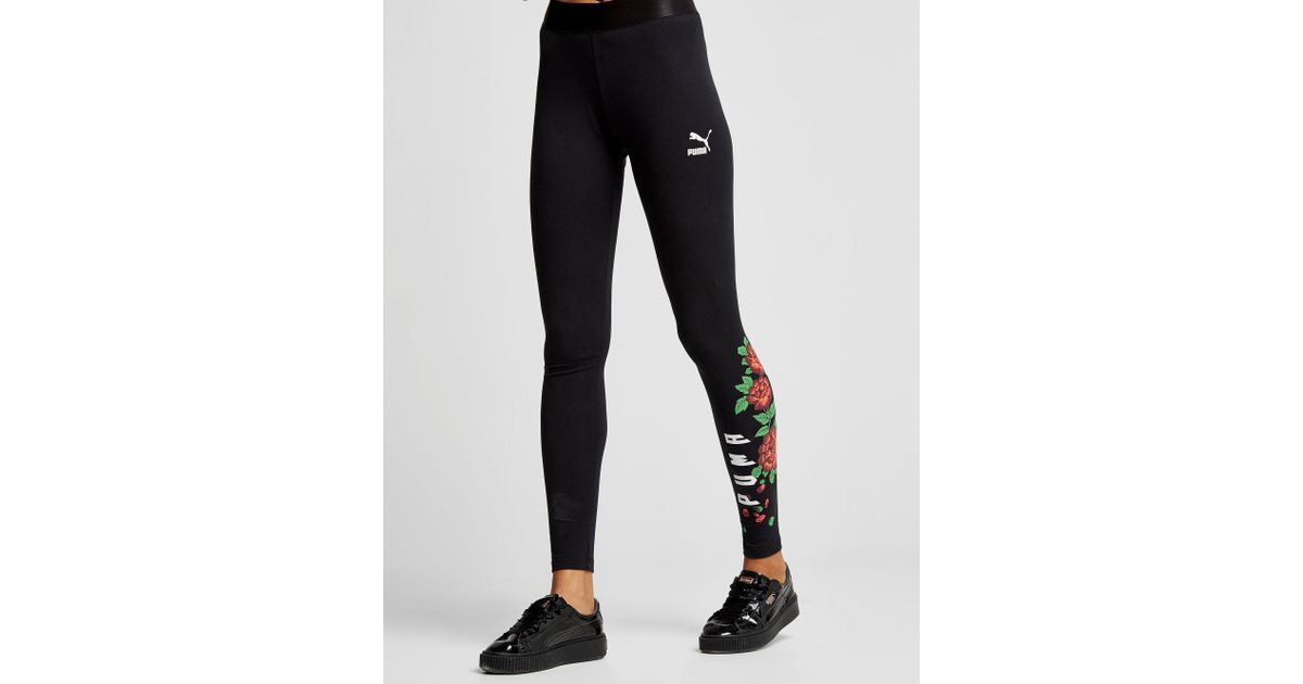 PUMA Synthetic Gothic Floral Leggings 