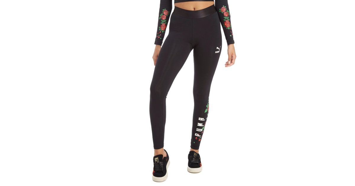 PUMA Synthetic Gothic Floral Leggings 