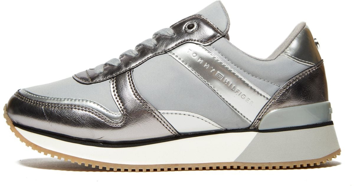 tommy hilfiger metallic sneakers