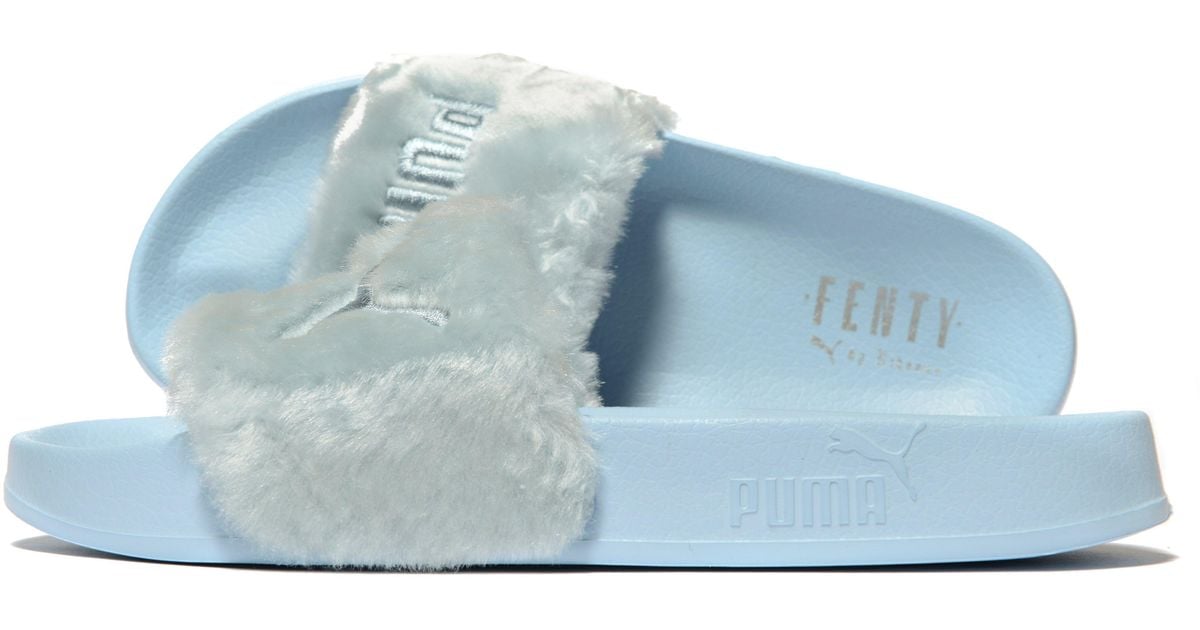 blue fenty puma slides