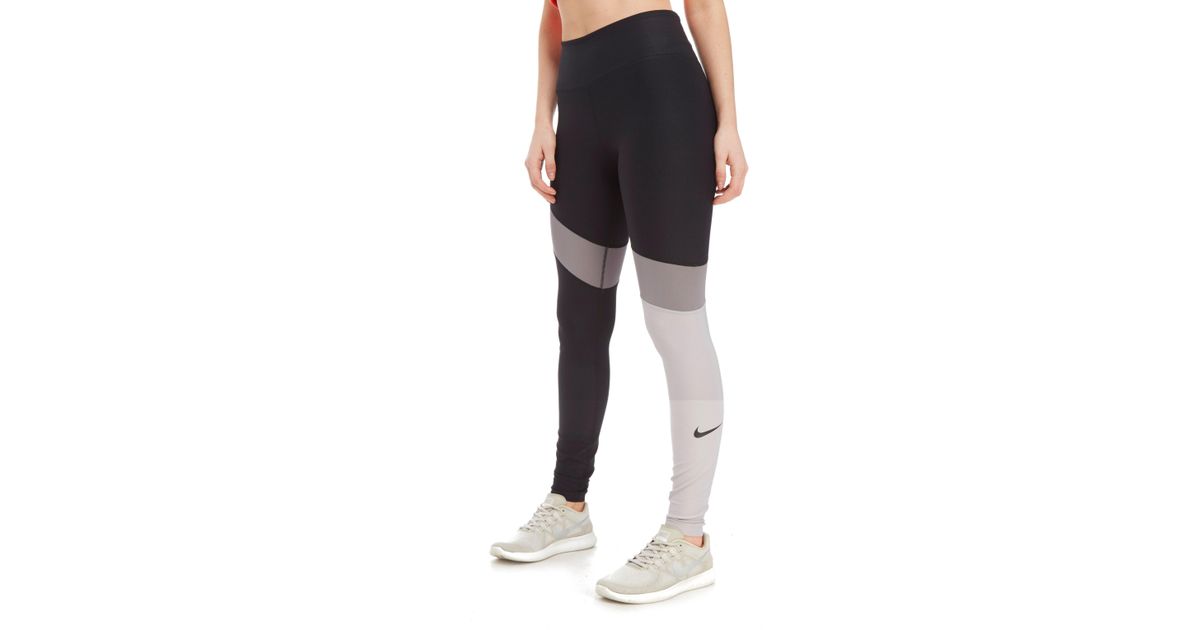nike training colour block tights