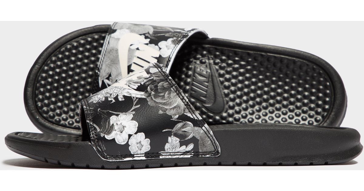 nike benassi floral print