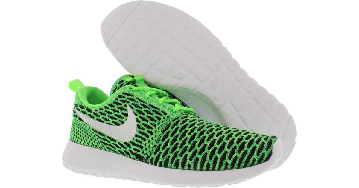 Nike Green Roshe One Flyknt Casual Shoes Lyst Nike Air Max 90 Leather GS voltage greenwhitegreen voltage
