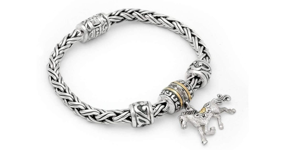 Lyst Deni Jewelry Horse Charm Bracelet In Metallic