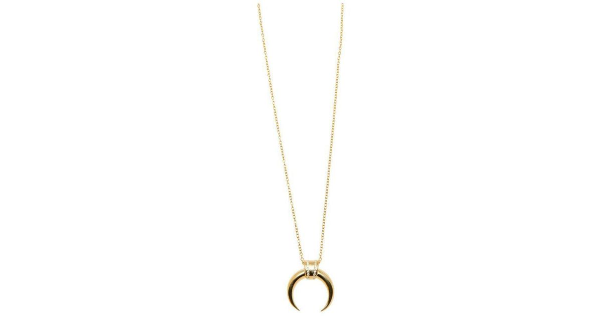 Nialaya Skyfall Tiger Tooth Necklace In Gold Metallic Lyst - 14k Gold Tiger Tooth Pendant