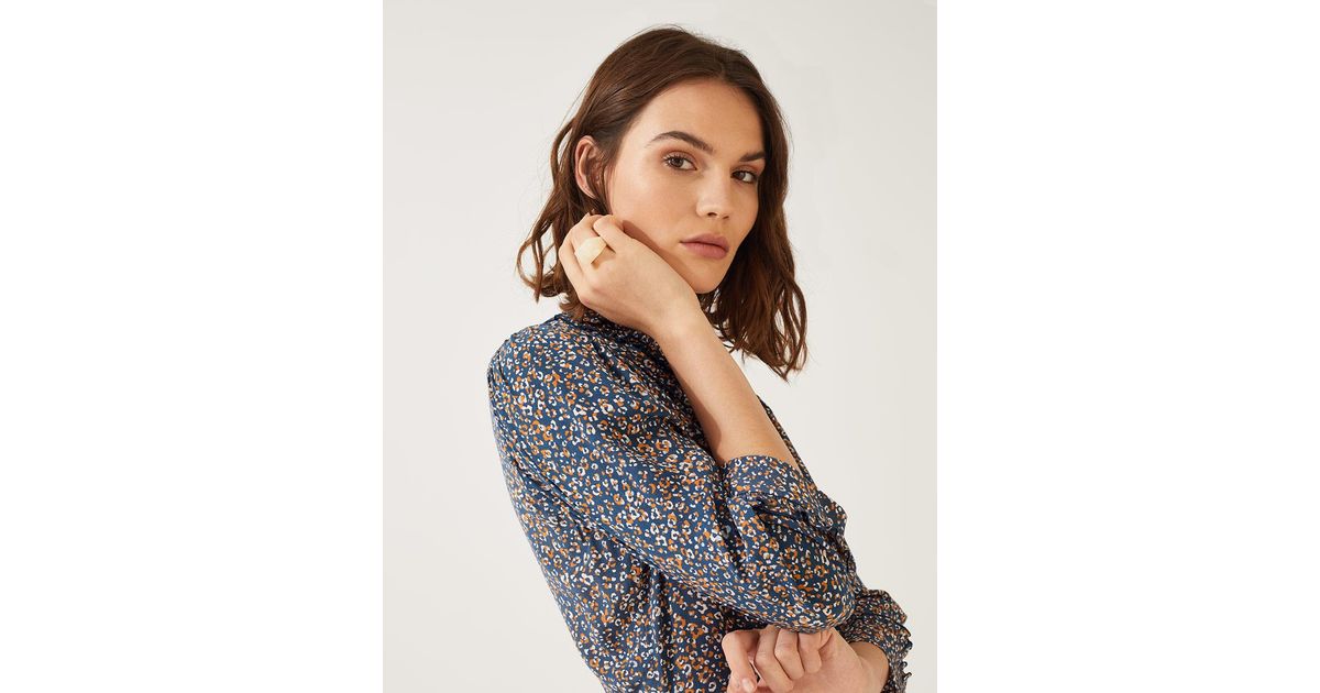 jigsaw leopard print ruffle dress