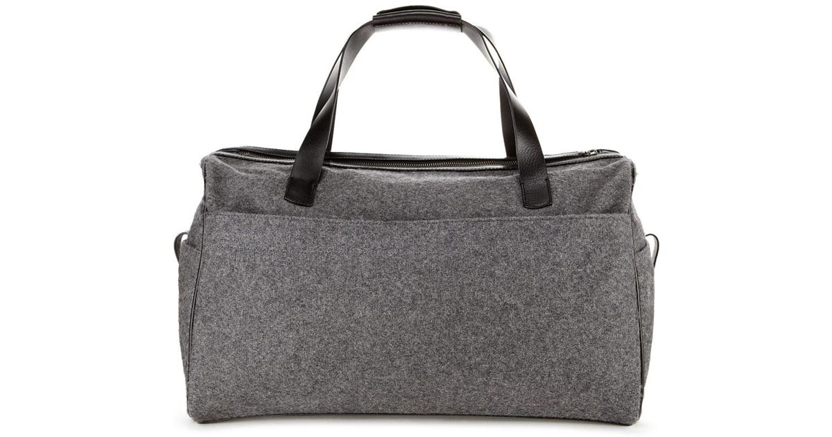 grey overnight bag