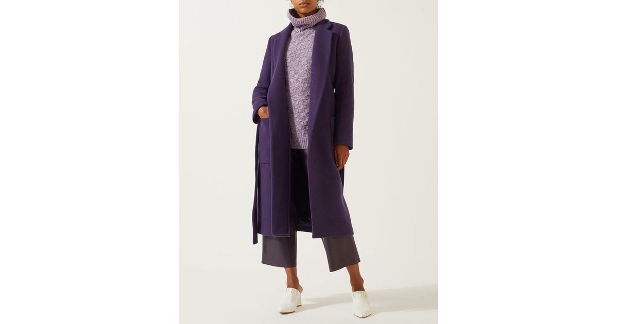 jigsaw narrow belted coat