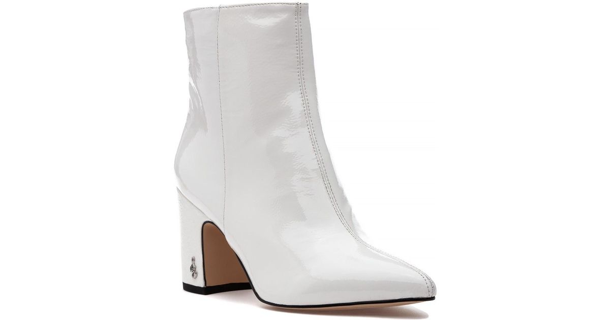 sam edelman white patent boots
