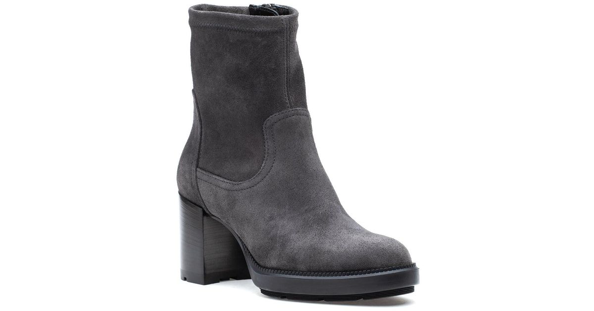 Aquatalia Idalia Boot Grey Suede in Gray Lyst