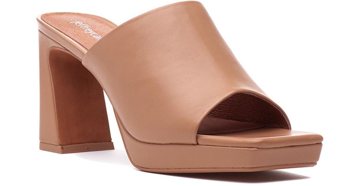 Jeffrey Campbell Leather Caviar Sandal Dark Nude | Lyst