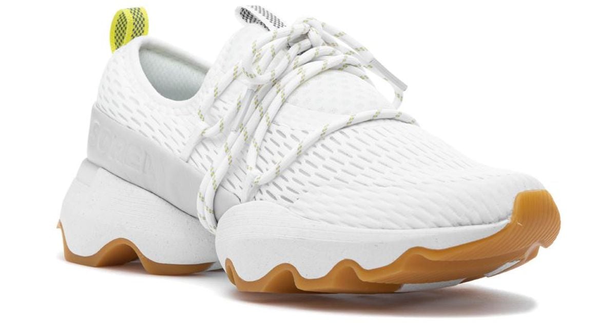 sorel kinetic lace sneaker white