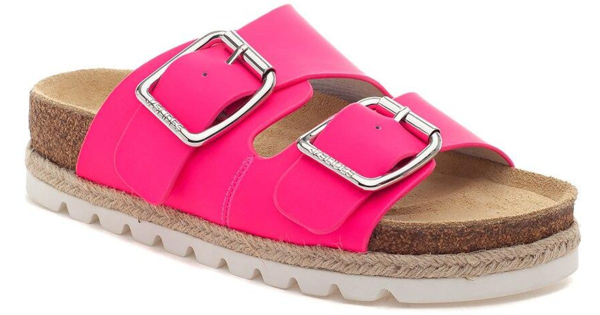 J/Slides Leighton Sandal Neon Pink | Lyst