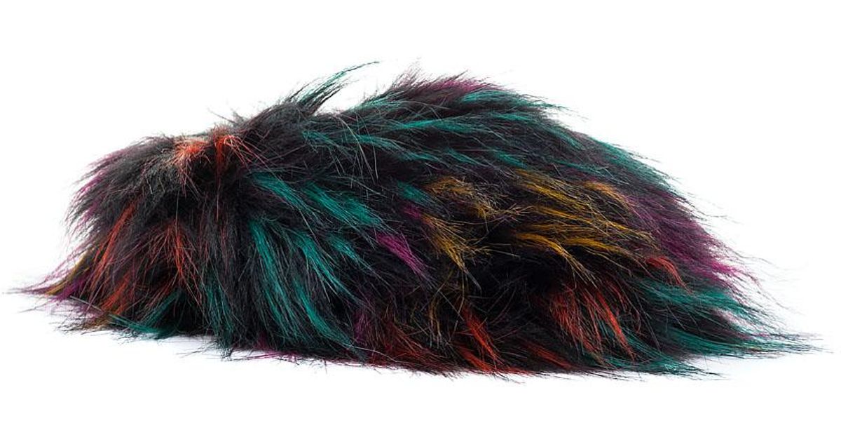 steve madden fuzzy faux fur slipper