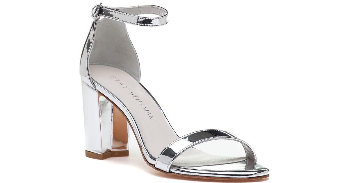 stuart weitzman nearly nude silver