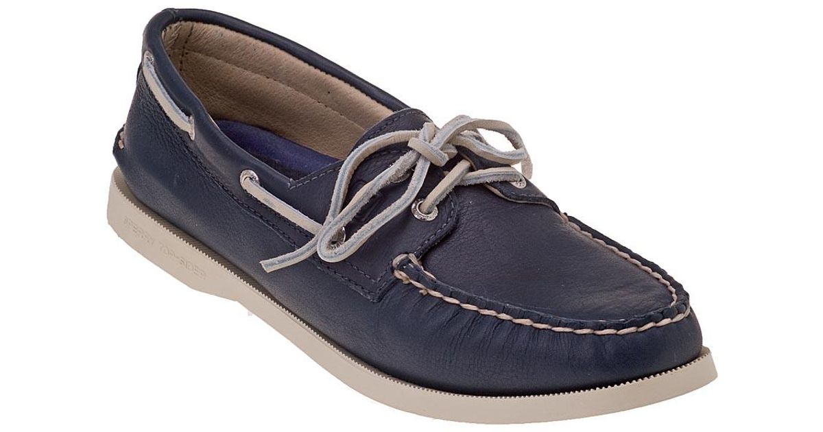 leather sperry top sider