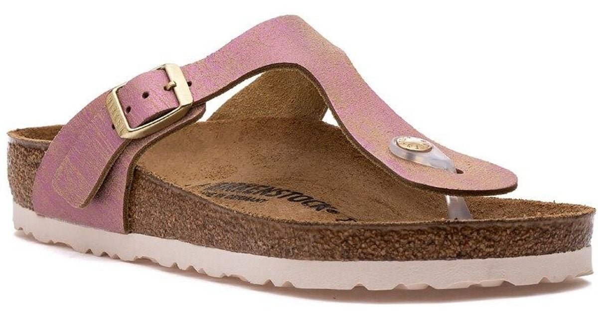 birkenstock gizeh pink metallic