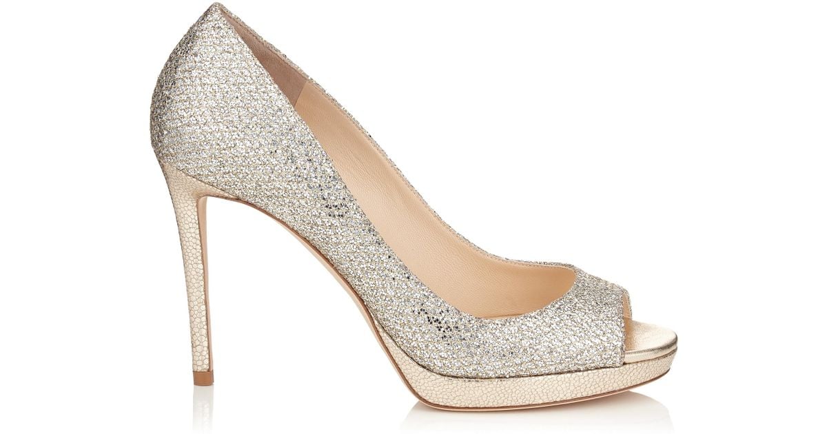 Glitter peep toe pumps online