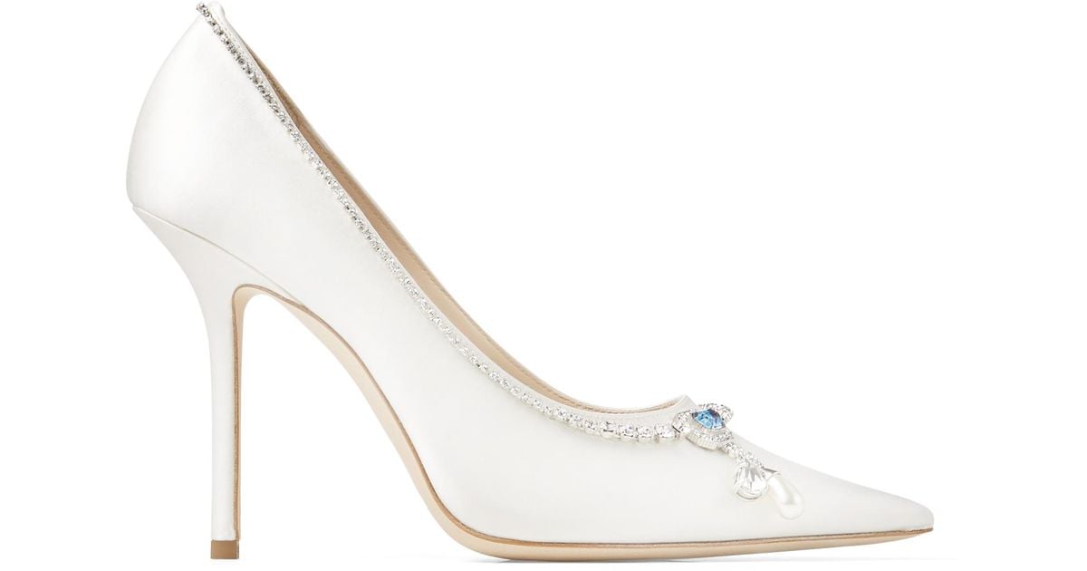 jimmy choo white satin