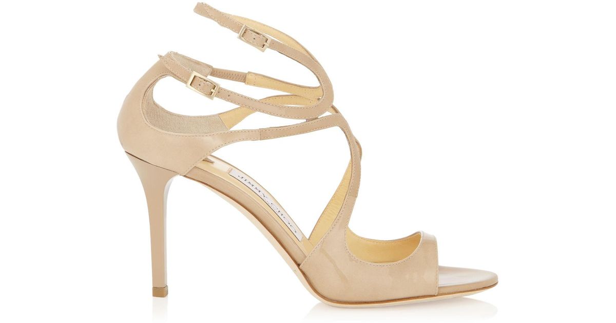 Jimmy Choo Satin Ivette Leather Sandals 