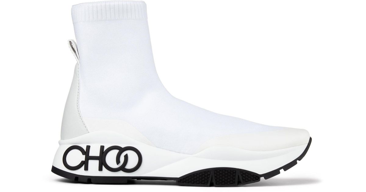 Jimmy Choo Raine Sock/f Sneakers in White | Lyst